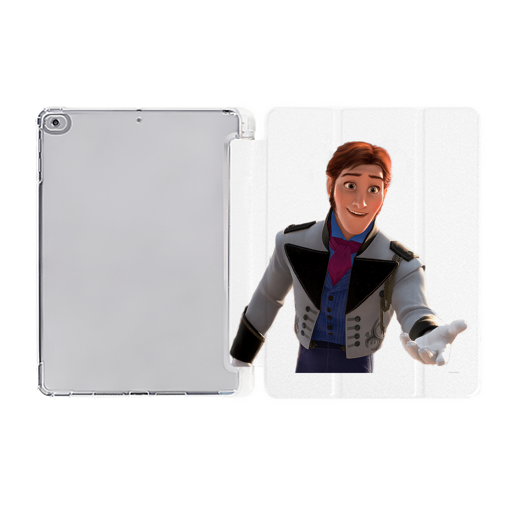 （画像用） アナと雪の女王 アンナ エルサ Frozen Anna Elsa IPad ケース ペン収納付き 三つ折りスタンド PUレザー×シリコン 対応機種9.5/10.5/10.9インチ